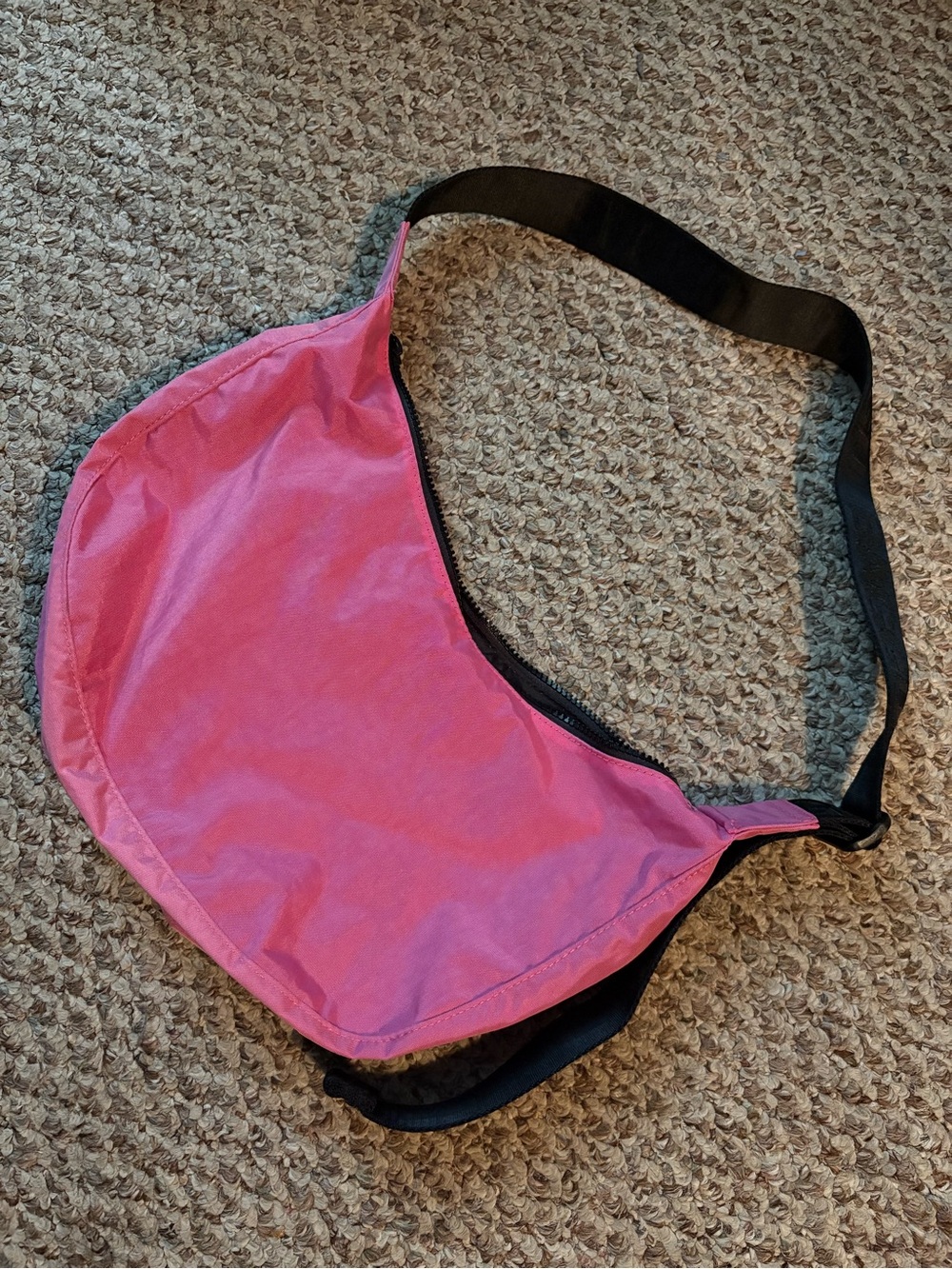 Baggu Azalea Pink Medium Nylon Crescent Bag